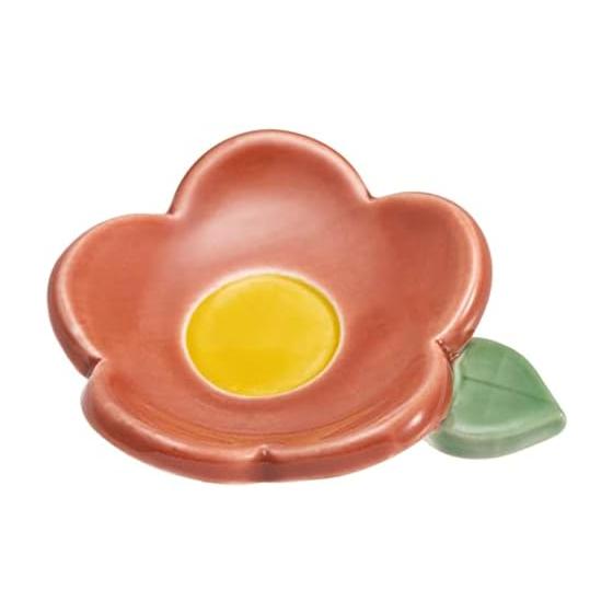 Tatara Chopstick Rest, Camellia, Red, Mino Ware, Ceramic, Handmade, Hand-formed, Tatara-made, 030550