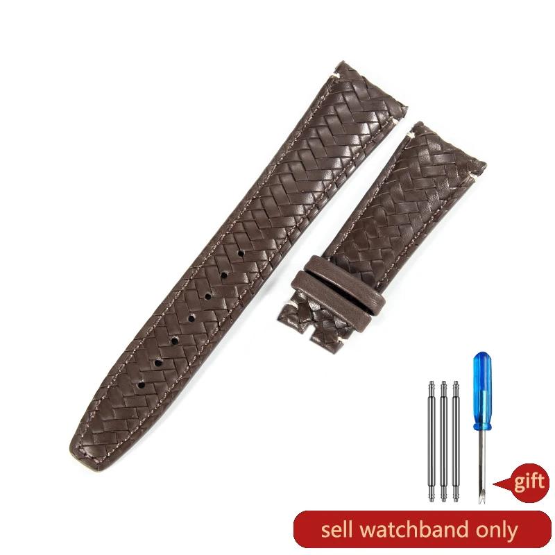 

For IWC Portuguese Series IW503312 IW500713 IW371614 Elastic Waterproof Sweatproof Woven Genuine Cowhide Watchbands 20 22mm 22mm