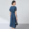 Mulberry Silk Dress Women's Summer 2026 New French Temperament Light Luxury Round Neck Short Sleeve Medium and Long Women