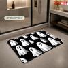 Spooky Ghost Print Polyester Doormat Mat Halloween Halloween Seasonal Entryway Floor Runner Rug Home Decor Entrance Mat for Uniq