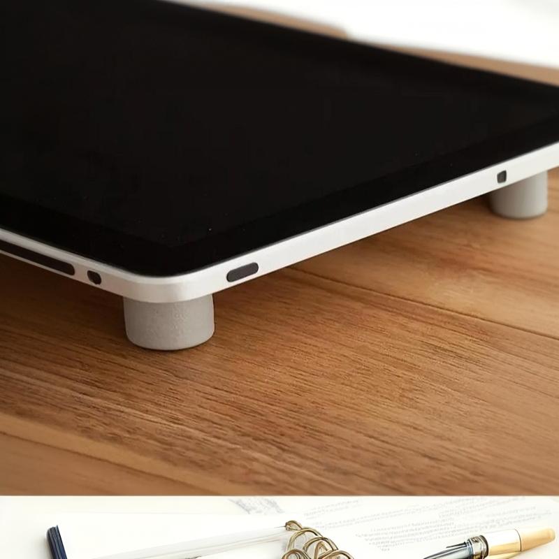 4Pcs Laptop Silicone Suction Feet Portable Cooling Elevator Pads Laptops Notebook Soft Stand Pc Laptop Height Increase Bracket