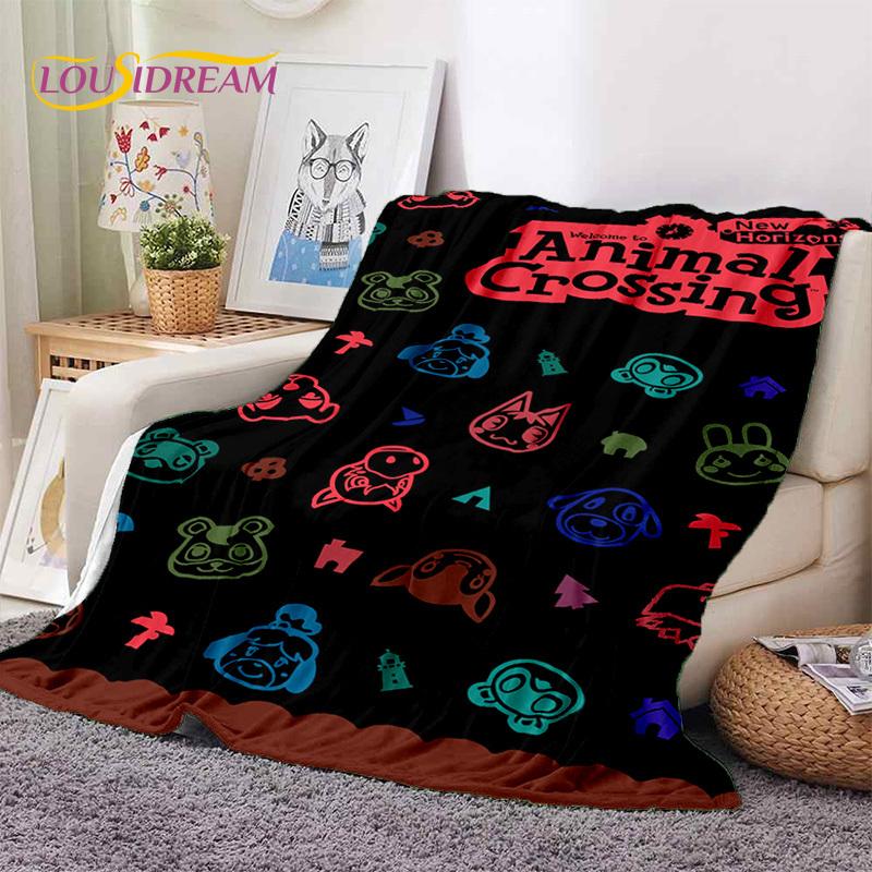 Cute Animal Crossing New Horizons Cartoon Soft Blankets,Throw Blanket Comfortable Blanket for Picnic Beds Sofa Home Bedroom Kids