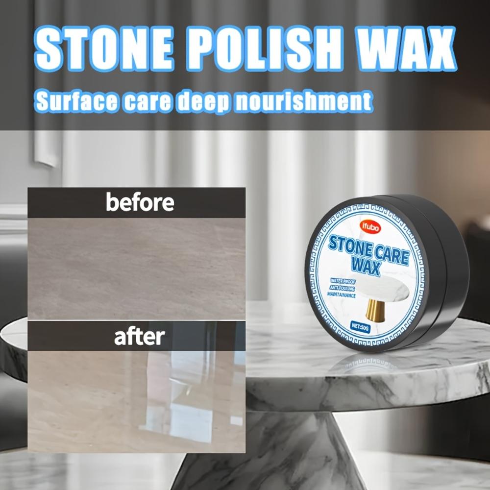 Polishing Wax - Stone Care and Glossy Floor Mat, Ceramic Brick Waterproof Care Wax, Nano Stone Care, Natural Luster, Brightening