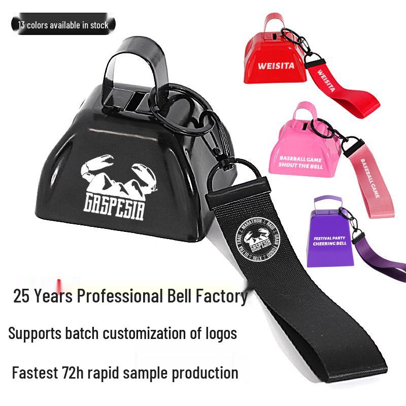 Three-Inch & Four-Inch Hand-Cranked Cowbells - 13 Colors, Perfect for Parties and Handicrafts