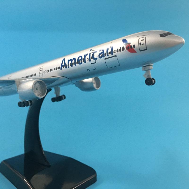 20CM American Airlines Boeing 777 Airplane Model United States B777 Plane Model Alloy Metal Diecast  Aircraft Model Toy