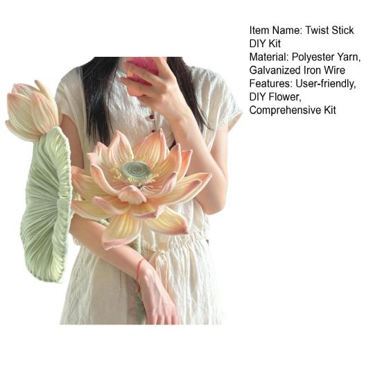 Chenille Stems DIY Kit Pipe Cleaners Lotus Flower And Leaf Twist Stick Craft