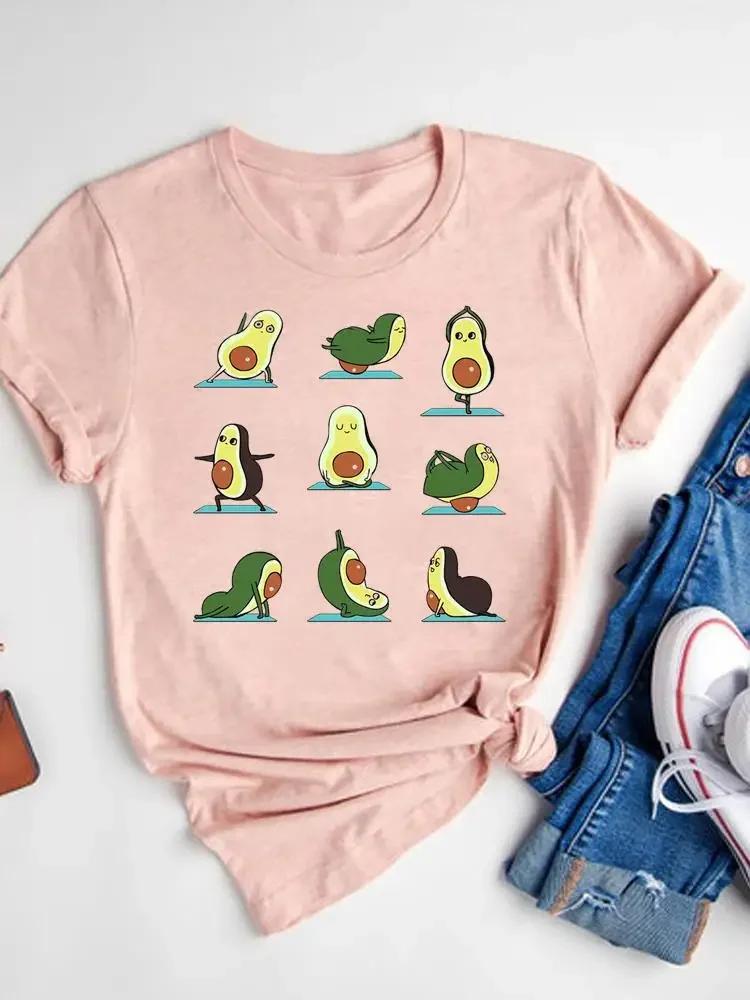 Women's Watercolor Love Heart Print T-Shirt Short Sleeve Tee Basic Clothing Summer Top Graphic Clothes Sweet Fashion