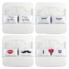 Couple 1 Pair Lovers Home Decor Pillow Case Sofa Waist Throw Cushion Cover