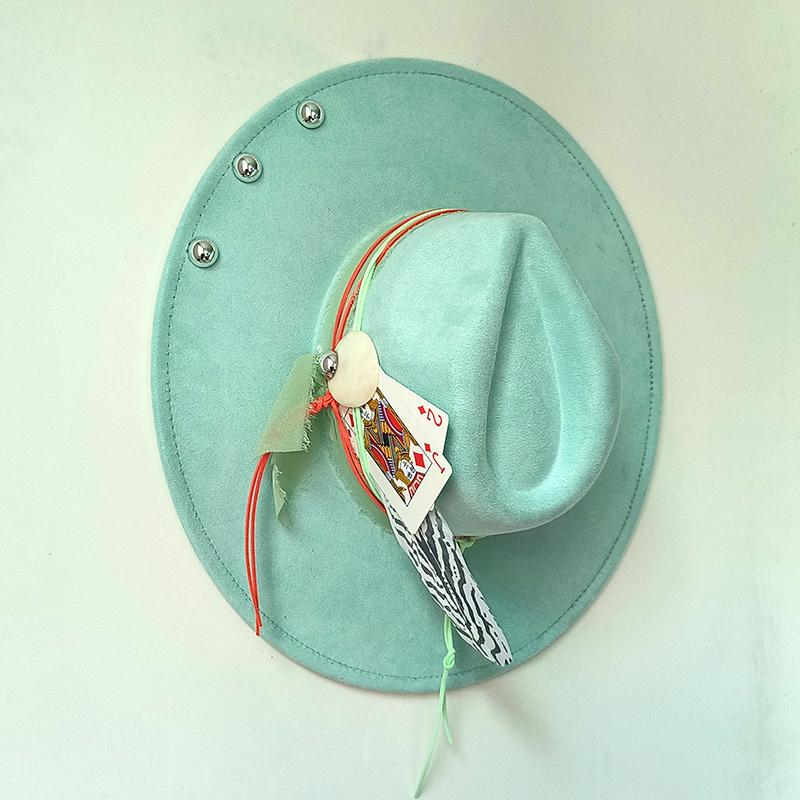 9.5 Cm Wide Brim Suede Hat for Men Women Feather Fedoras Flat Hat Jazz Hat Felt Hat Gentlemen Top Hats Fedora Sombrero Hombre