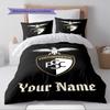 Name Custom Portimonense SC Pattern Bedding Set Quilt Cover Pillowcase Home Decor Gift (1 * Duvet Cover + 2 * Pillowcase, Without Core)