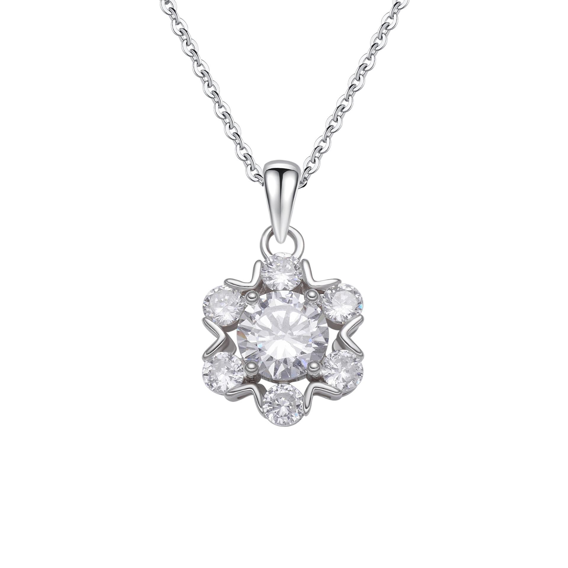 

Серебряная квадратная круглая сумка S925, полная бриллиантов, ожерелье с подсолнухами и снежинками, женственная универсальная подвеска, цепочка на ключицу премиум-класса 925 Silver белого золота