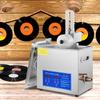 Nettoyeur Ultrasonique 6L Nettoyeur Ultrasonique Vinyle 7-12 Pouces 8 Disques Machine à Nettoyer les Vinyles Ultrasonique 180W Nettoyeur Ultrasonique Disques avec Support de Séchage