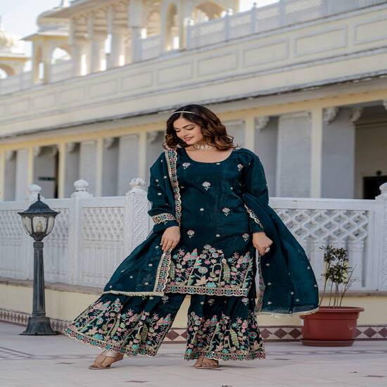 Festive Pink Sharara