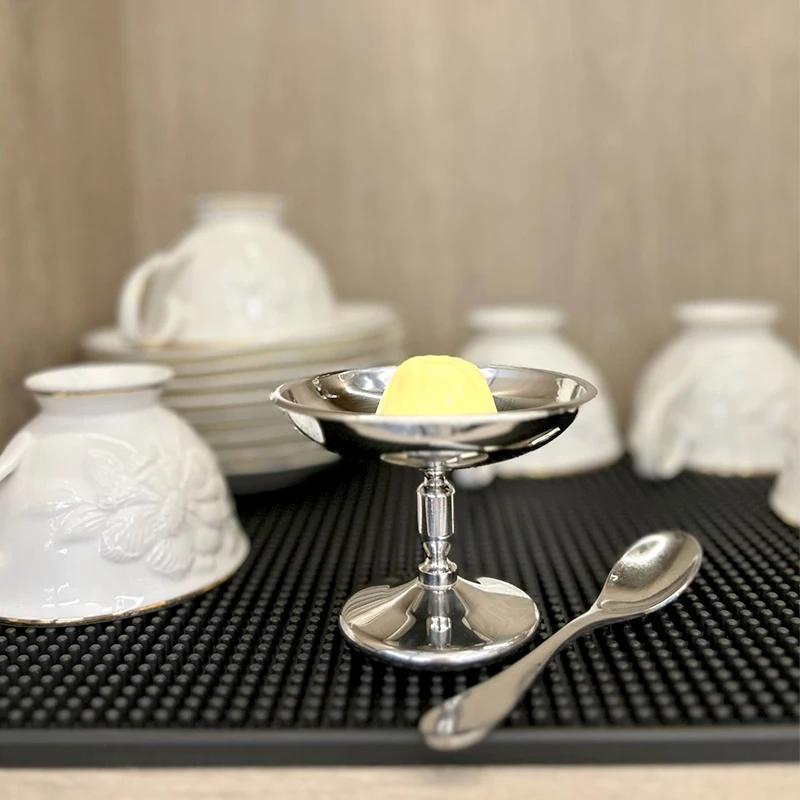 Creative Stainless Steel Ice Cream Cup Container Kitchen Bar Wine Glass Metal Salad Bowl Dessert Fruit Plate Party Supplies