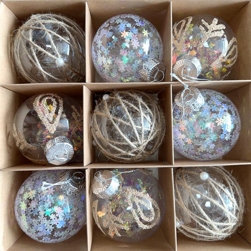 Christmas Tree Ornaments: Holiday Party Decor Ball Set with Gift Box