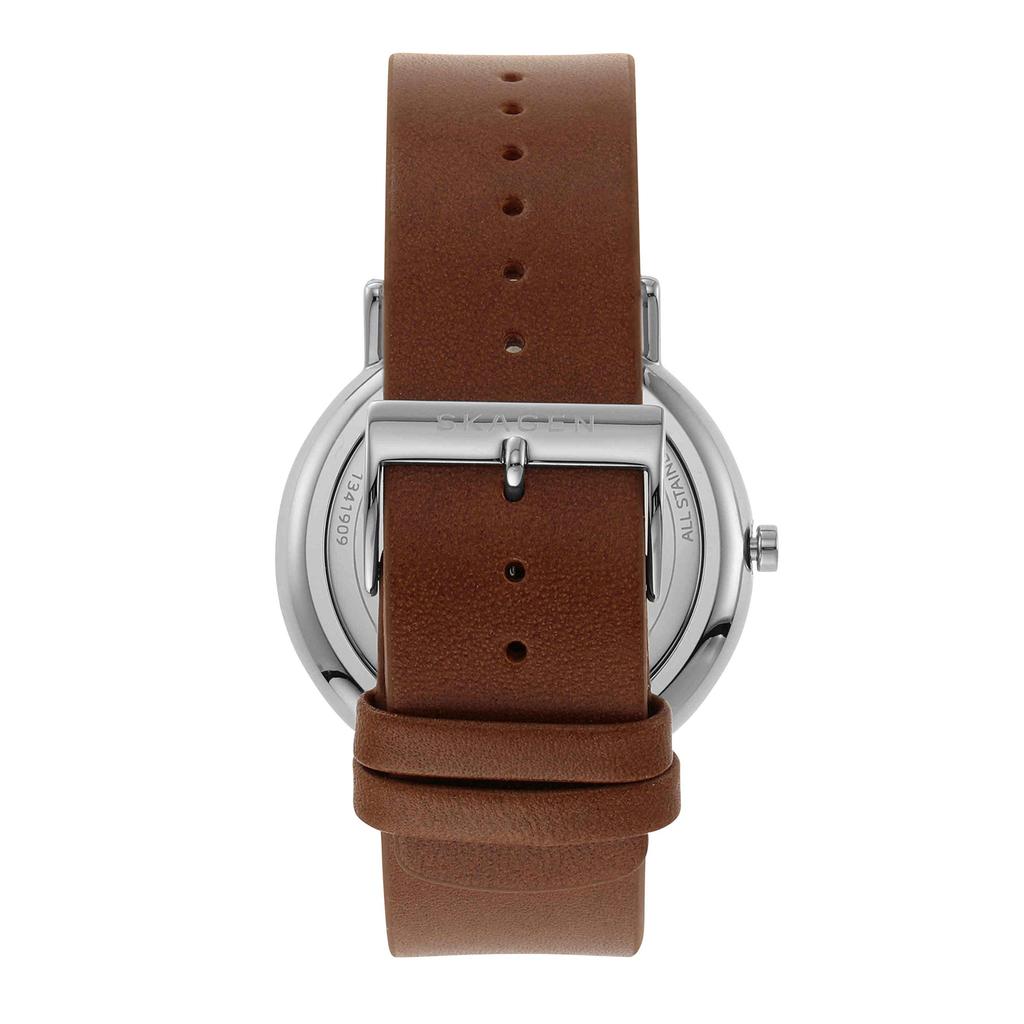 SIGNATUR Medium Brown Leather Watch Three-Hand