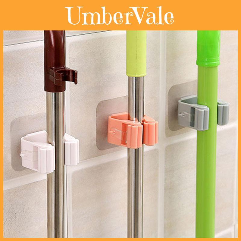 Functional Wall Mounted Mop Organizer Holder Featuring Space-saving Broom Hanger Design