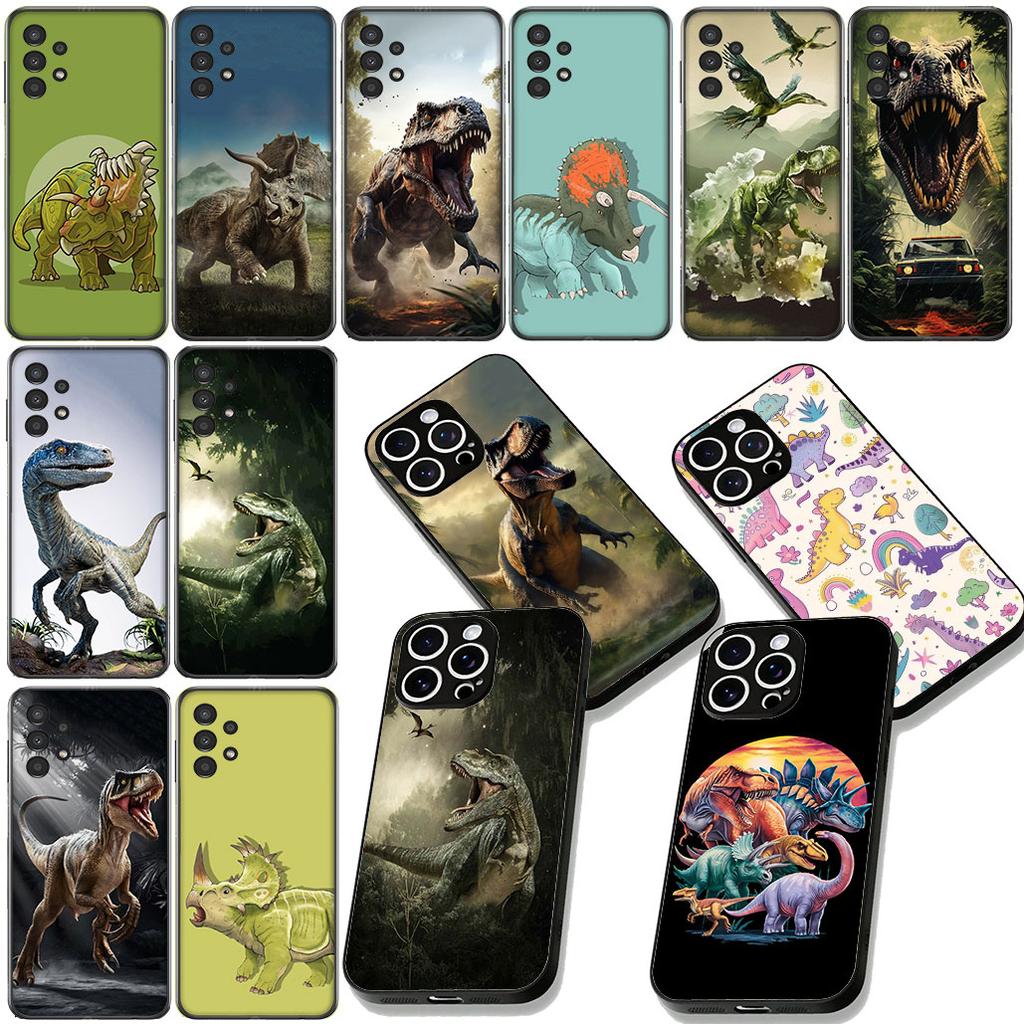 Cartoon Dinosaur Wallpaper Phone Case for Xiaomi Redmi Note 12 11 10 A3 Pro 10A 10C 12C Note12 5G Protective Cover