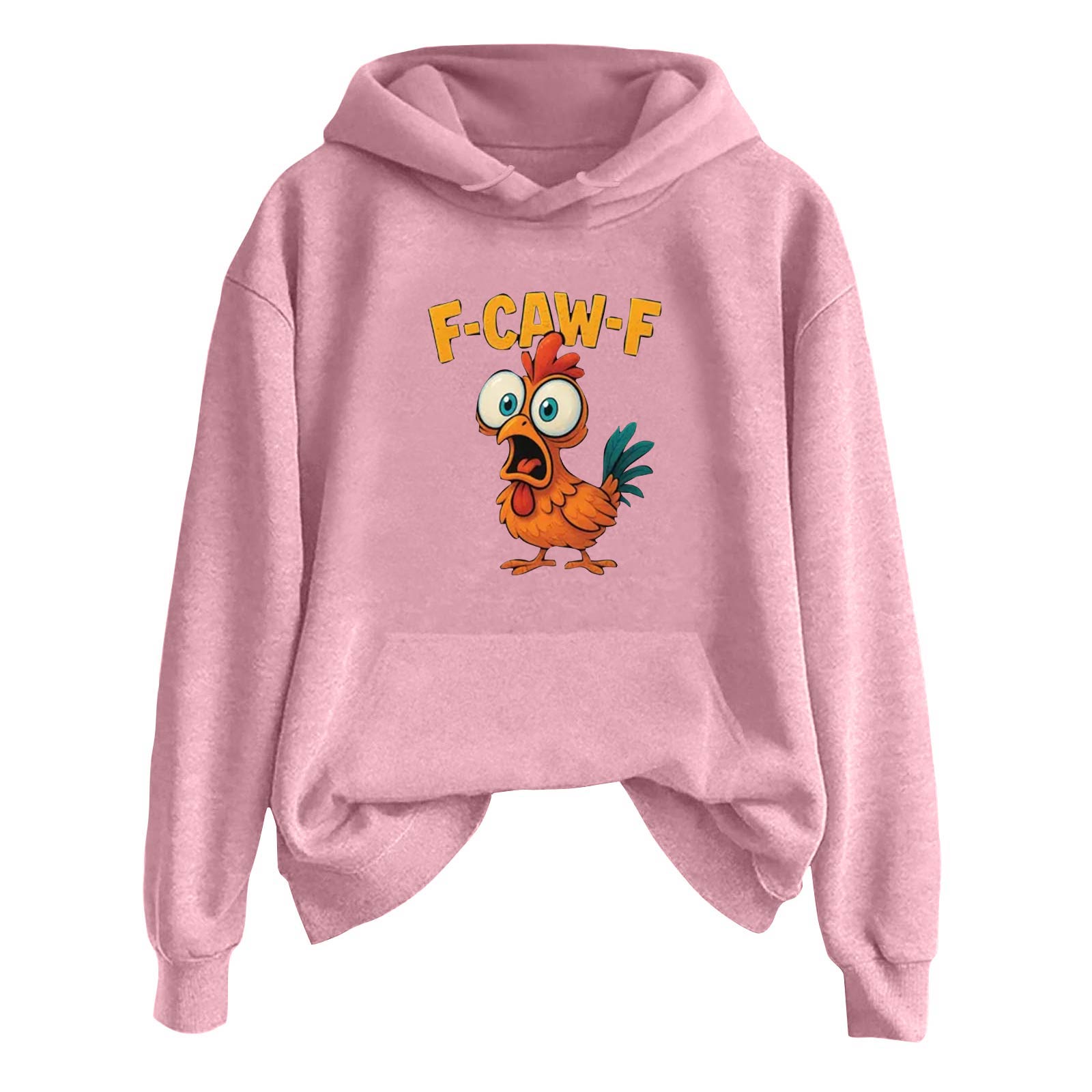 

Женская модная повседневная толстовка с длинным рукавом, капюшоном и принтом M розовый