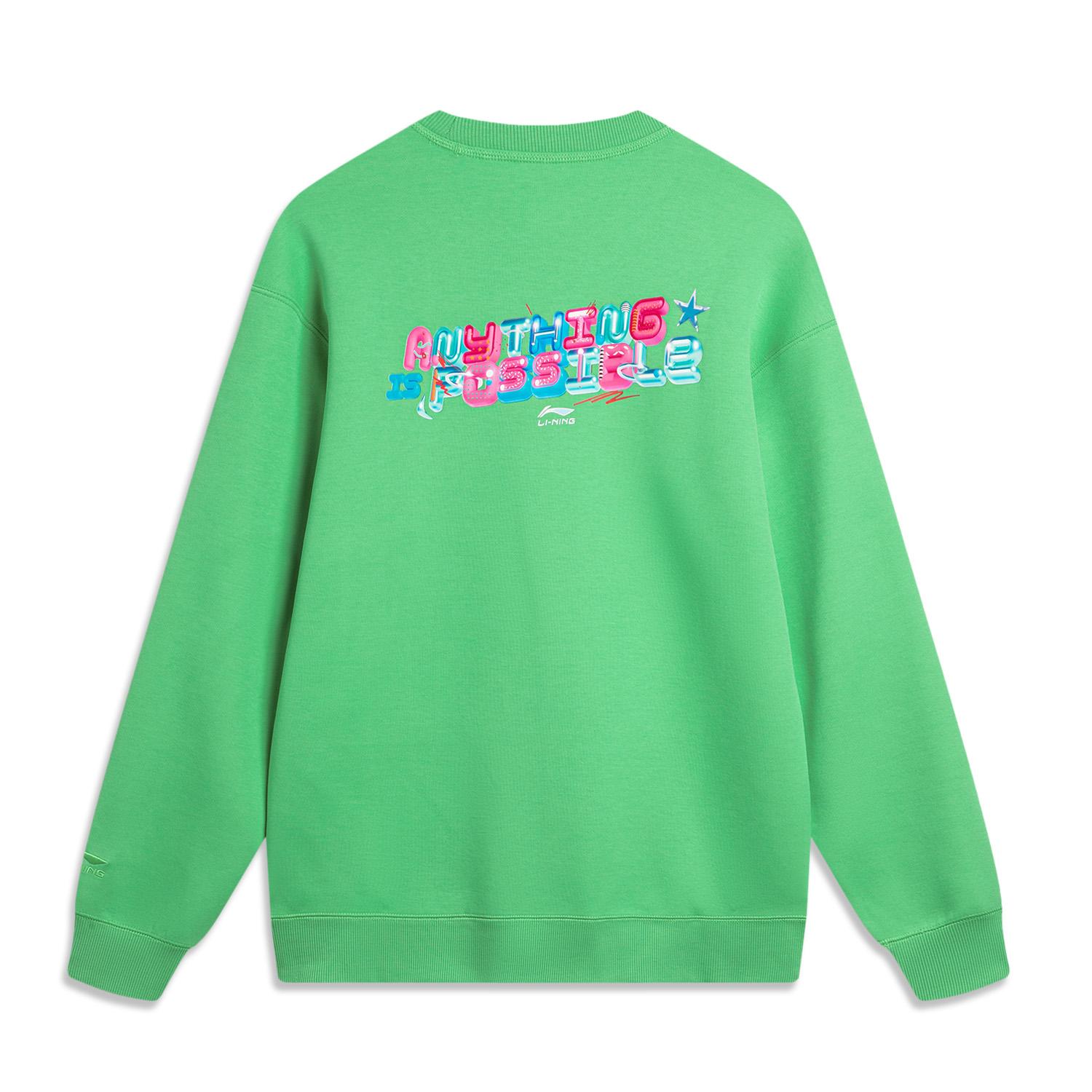 Li Ning Sports Lifestyle Series Logo Print Loose Comfortable Pullover Long Sleeve Hoody — фото 2