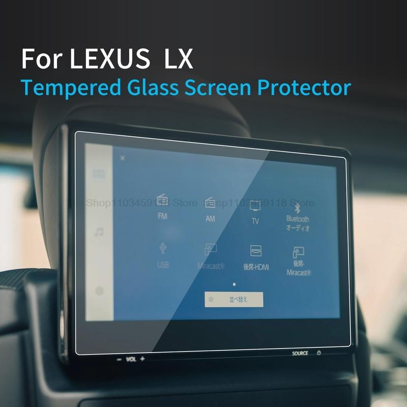 2 Pcs Tempered Glass Screen Protective Film For LEXUS LX600 Rear-seat Tv Back Seat TV Touchscreen Anti-scratch
