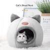Katzennest Winter Halbgeschlossen Warmes Hundehaus Katzenohr Design für Haustiernest Rutschfestes Katzen- und Hundebett Rund Verdicktes Haustiernest