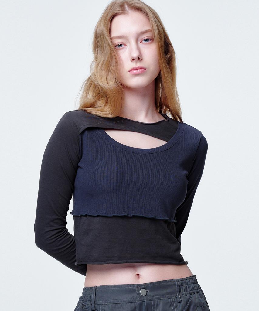 2113 STUDIO Cross Cut Long Sleeve Dark Gray