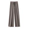 100% Australian Wool Wide-Leg Women's Extra Long Straight-Leg Cashmere Knit Pants for Autumn Winter