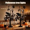 Lampade Natalizie da Tavolo Albero di Halloween Luce LED Ramo Nero Illuminato con Occhio di Fantasma Zucca Ragno USB Festival Luci da Interno Oggetti di Scena e Batteria
