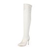 Stivali sexy da donna con tacco a spillo, sopra il ginocchio, a punta, taglie forti 40-48, tacco ultra alto, stile europeo