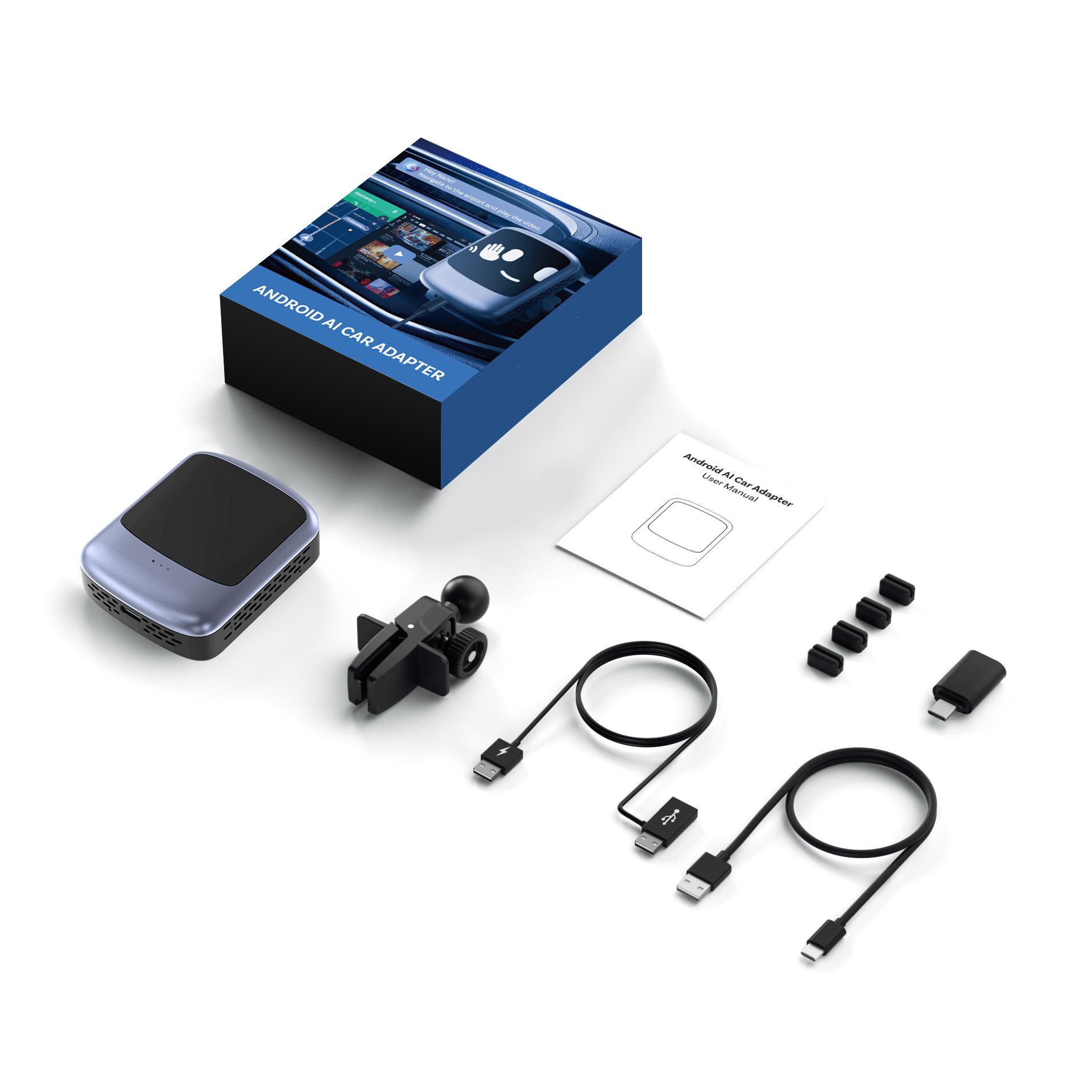 

CarPlay AI BOX Голосовое управление Беспроводной Android Auto Android 13 ТВ-бокс, Поддерживает YouTube, Netflix и Play Store North American Version