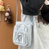 Summer New Model Mobile Phe Crossbody Bag Casual Water Bottle Bucket Shaped Bag Japanese Style Bow Single Shoulder Bag