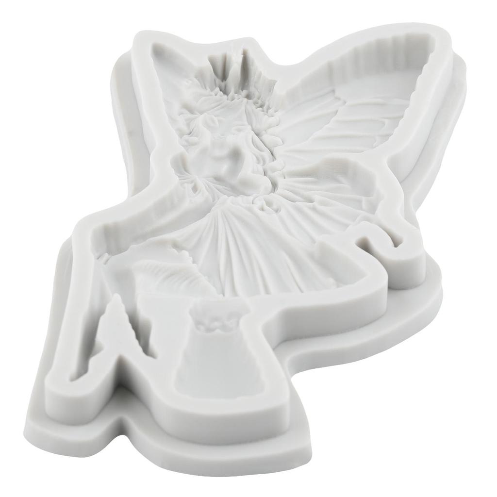 Flower Fairy Silicone Molds Flower Fairy Fondant Mold Cake Decorating Tools Cupcake Topper Chocolate Candy Craft Gum Paste Polymer Clay
