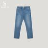 HAZZYS Men's Washed Straight-Leg Jeans