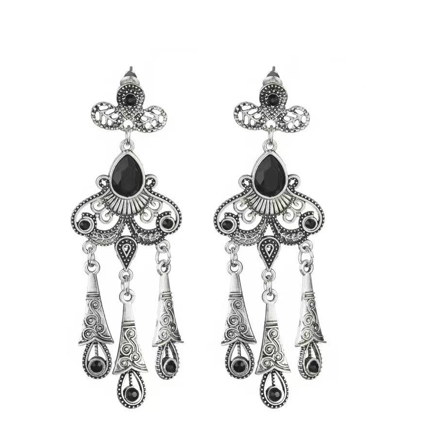 1920s Masquerade Pearl & Diamond Earrings - Gatsby Party, Bride, Wedding, Ball