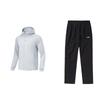 Letter Print Simple Outdoor Loose Hooded Long Sleeve Elastic Waist Long Pants Casual Sports Suit Men Suit AWDU067-5+AYKT413-1