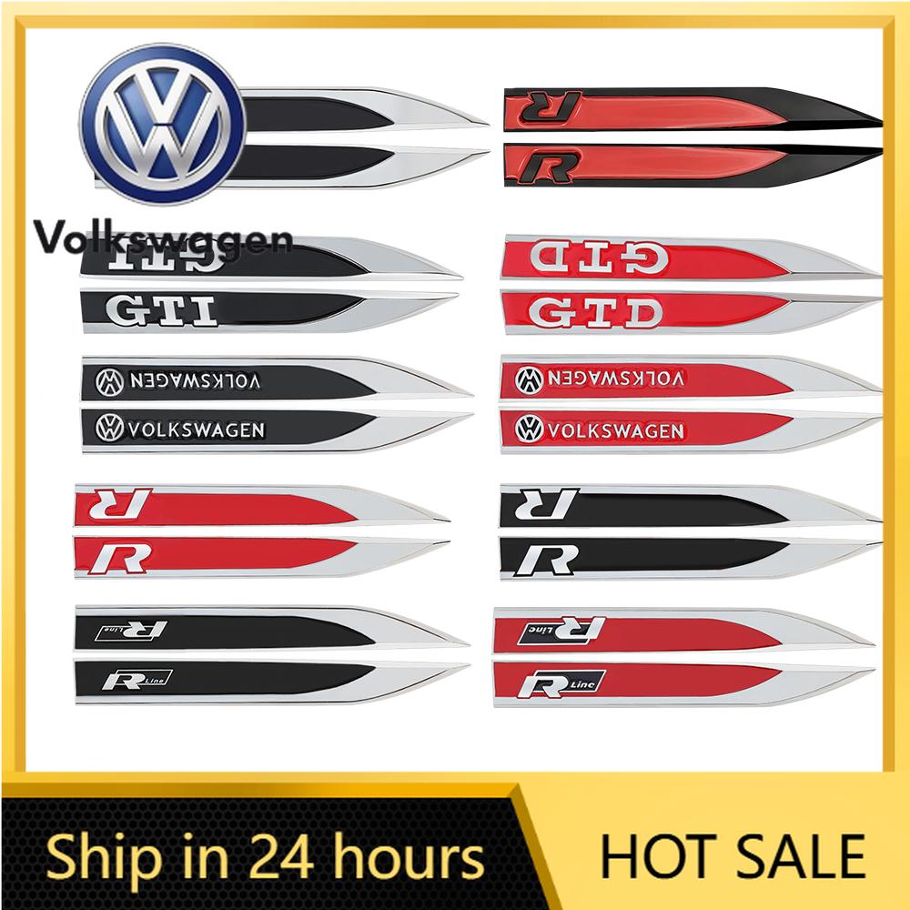 2026 Nové Pro VOLKSWAGEN VW 2ks Auto Znak Blatník Boční Lišta Samolepky Dekorativní Auto Tuning Příslušenství Pro Volkswagen VW GTI R