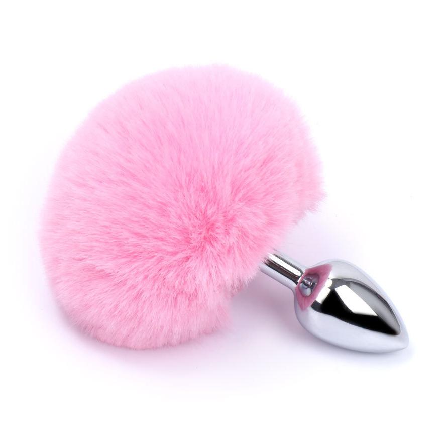 Anal Plug Rabbit Tail Role Play Stainless Steel Prostate Smooth Touch Metal Bunny Tail Sex Toys for Women Men Gay