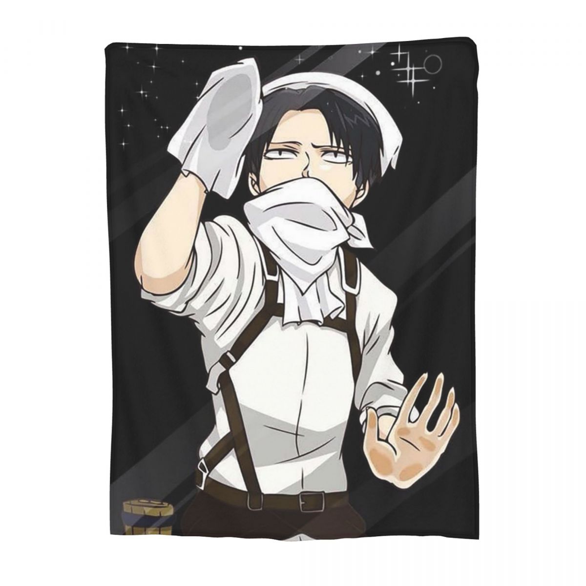 Levi Ackerman Blanket Soft Warm Flannel Throw Blanket Cover for Bed Living room Picnic Travel Home Sofa Size: 75*100cm, Weight: 230 GSM