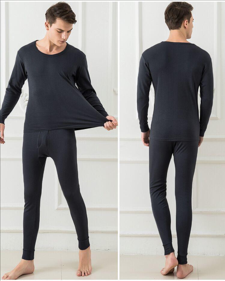 Men's and Women's Pure Cotton Long Johns Set: Warm Autumn Base Layer Knitwear for All Ages - Lightweight and Comfortable.
