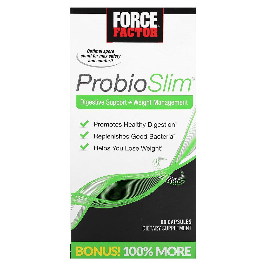 Probioslim, Digestive Support + Weight Management, 60 Capsules