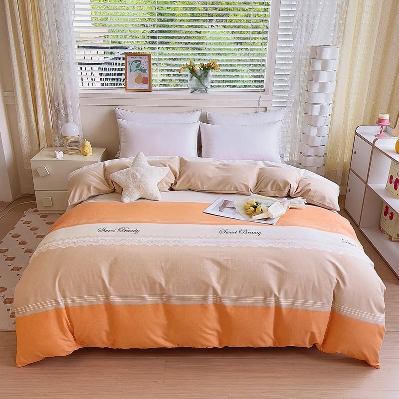 Minimalist Geometric Printing Duvet Cover All Cotton Quilt Cover Skin Friendly Breathable Queen Size Bedding for Kids Boys Girls