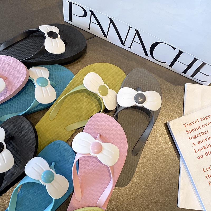 Women's Bowknot Flat Sandals: Non-slip, Wear-resistant, Soft & Elastic for Summer Beach & Casual Wear