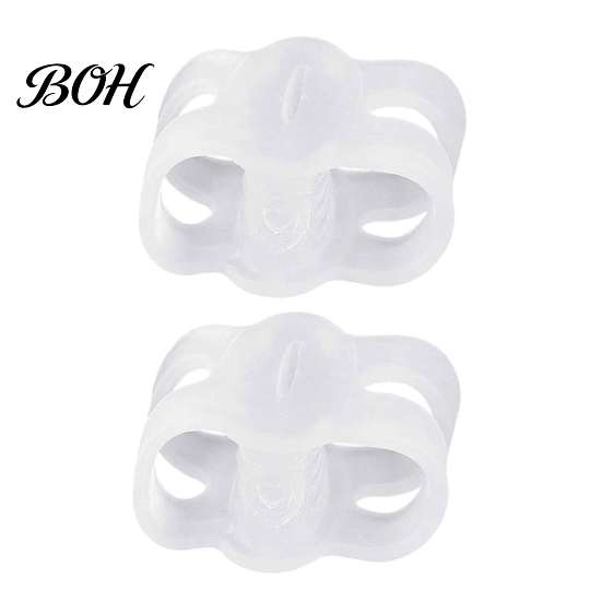 Toe Separators for Hallux Valgus 1 Pair Silicone Men Women, Breathable Double Hole Spacers Overlapping Toes And Correction, Soft SEBS Foot Cushions