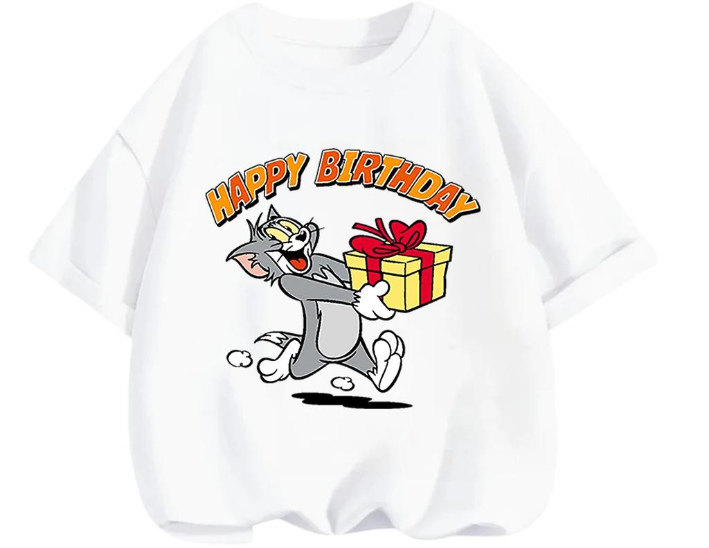 New Fashion Trend Tom And Jerry T Shirt Summer Casual Daily Tops Cartoon Print For Young Children