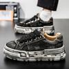 Herren Distressed Denim Canvas German Trainer Dad Shoes - Trendiger Casual Sportstil