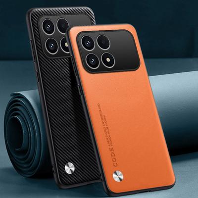 Capa de Couro PU de Luxo Para Xiaomi Poco F8 Pro Capa Traseira Silicone Fosco Proteção Total Capa de Telefone Para Redmi K90 5G PocoF8 Pro