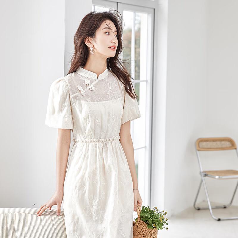 VICTORIA&VERA Women's New Chinese Style Midi Dress