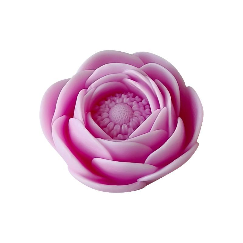 New Lotus Silicone Candle Soap Mold DIY 3D Flower Aromatherapy Gypsum Resin Crafts Cement Mould Chocolate Cake Baking Tool