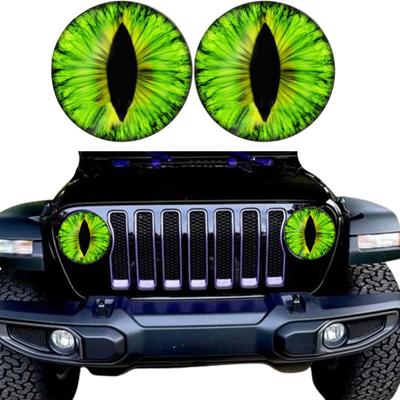 1 Paar Autoscheinwerferaufkleber, selbstklebend, wasserdicht, lustige 3D-Augen, Scheinwerferaufkleber, Autofenster-/Stoßstangen-Dekorationsaufkleber